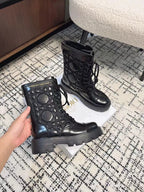 CD D-Unit Ankle Boot Glossy Black Calfskin