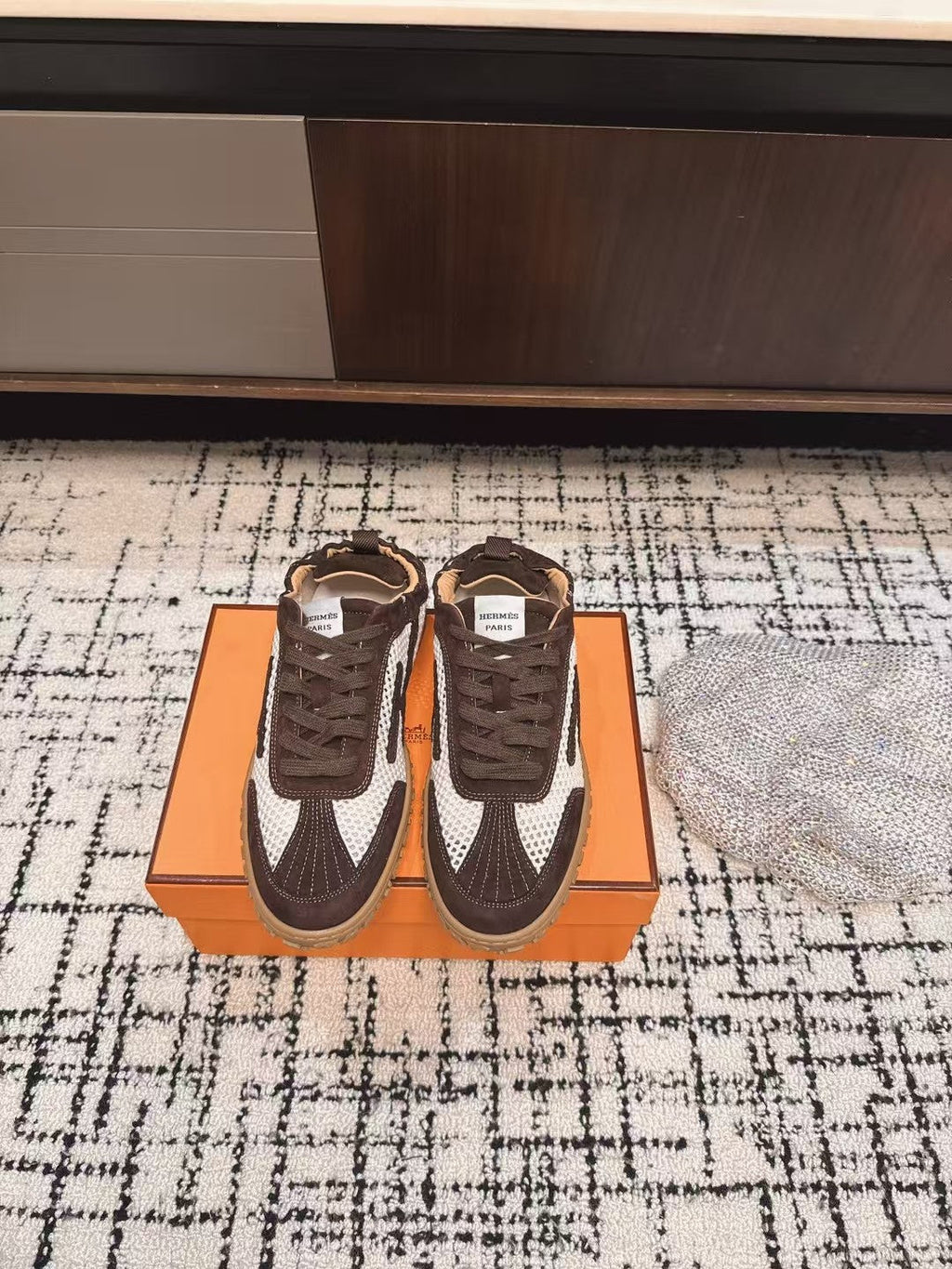 HM 25 Jet Sneaker Brown Mesh Cowhide 318022