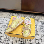 Fendi Flow Trainers Yellow Suede 682047