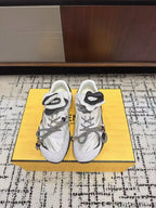 Fendi Flow Trainers White Suede 682050
