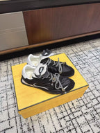 Fendi Flow Trainers Black Suede 682051