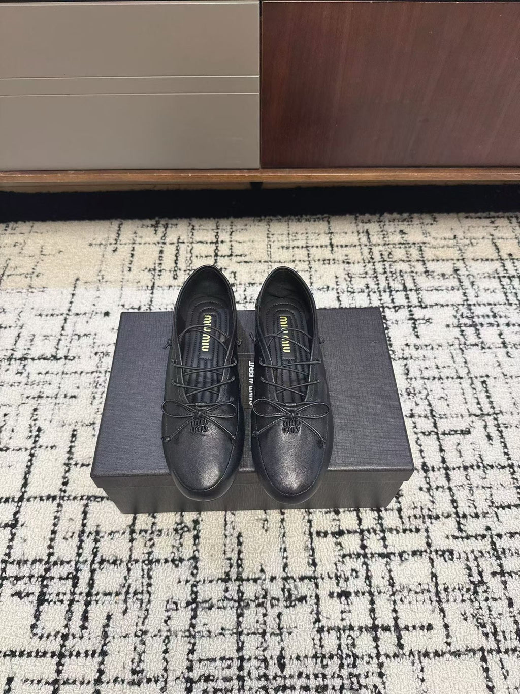 Miu 2026 Ballerinas Black Nappa Leather 682023