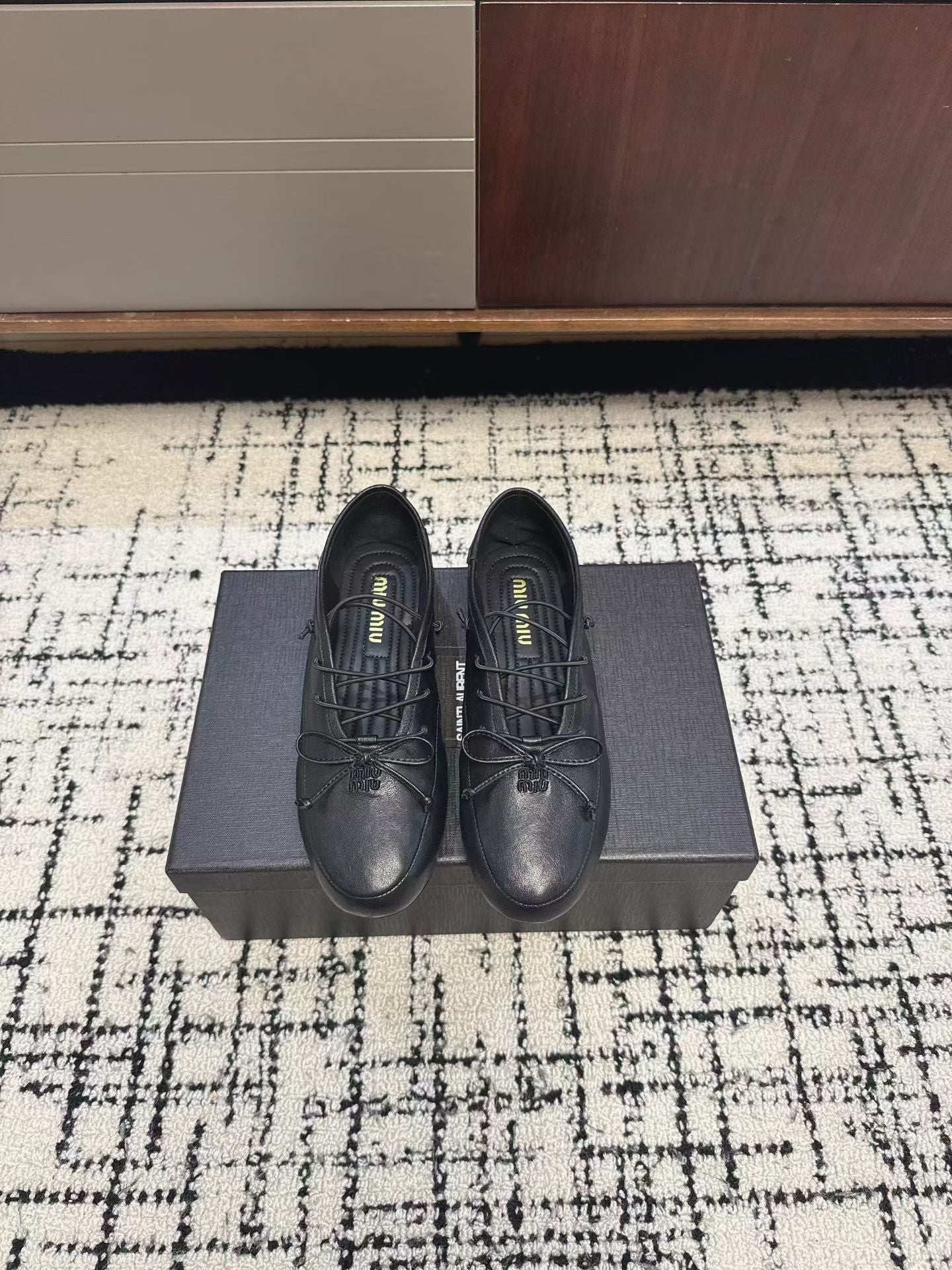 Miu 2026 Ballerinas Black Nappa Leather 682023