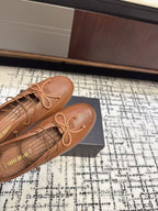Miu 2026 Ballerinas Brown Nappa Leather 682025