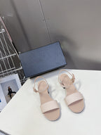 slingback sandal 45 beige calfskin crystal