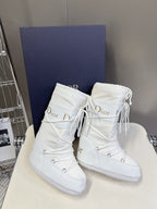 CD Short Boots 60mm In White Cowhide 989712