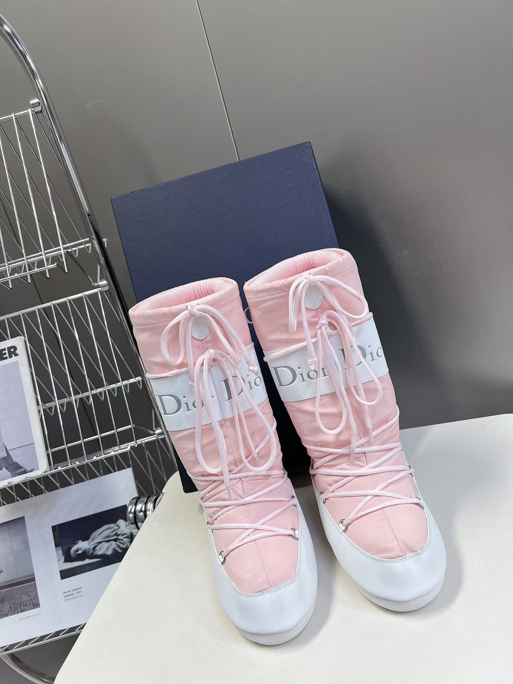 CD Short Boots 60mm In Light Pink Cowhide 989714