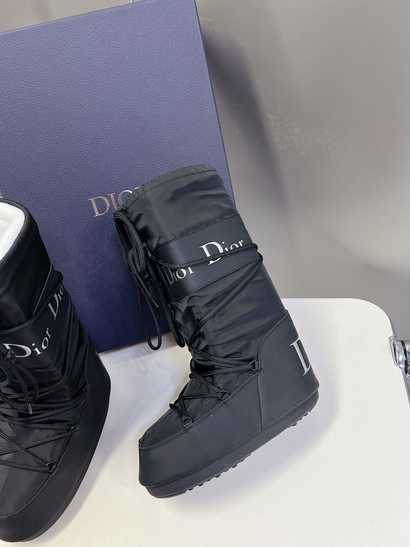 CD Short Boots 60mm In Black Cowhide 989716