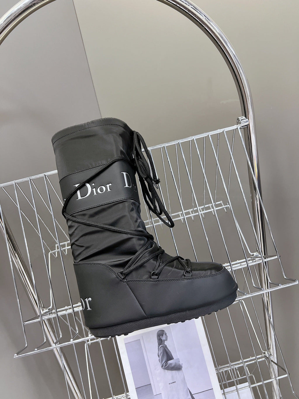 CD Short Boots 60mm In Black Cowhide 989716