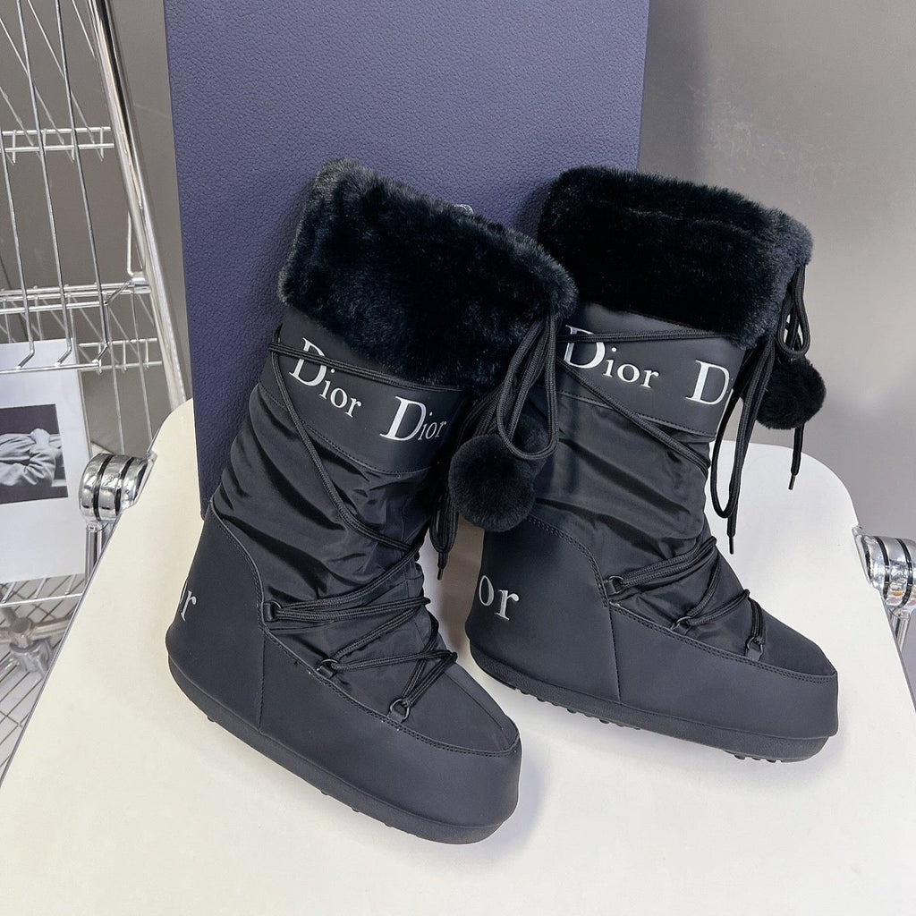 CD Short Boots 60mm In Black Cowhide With Feather 989723