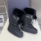 CD Short Boots 60mm In Black Cowhide With Feather 989723