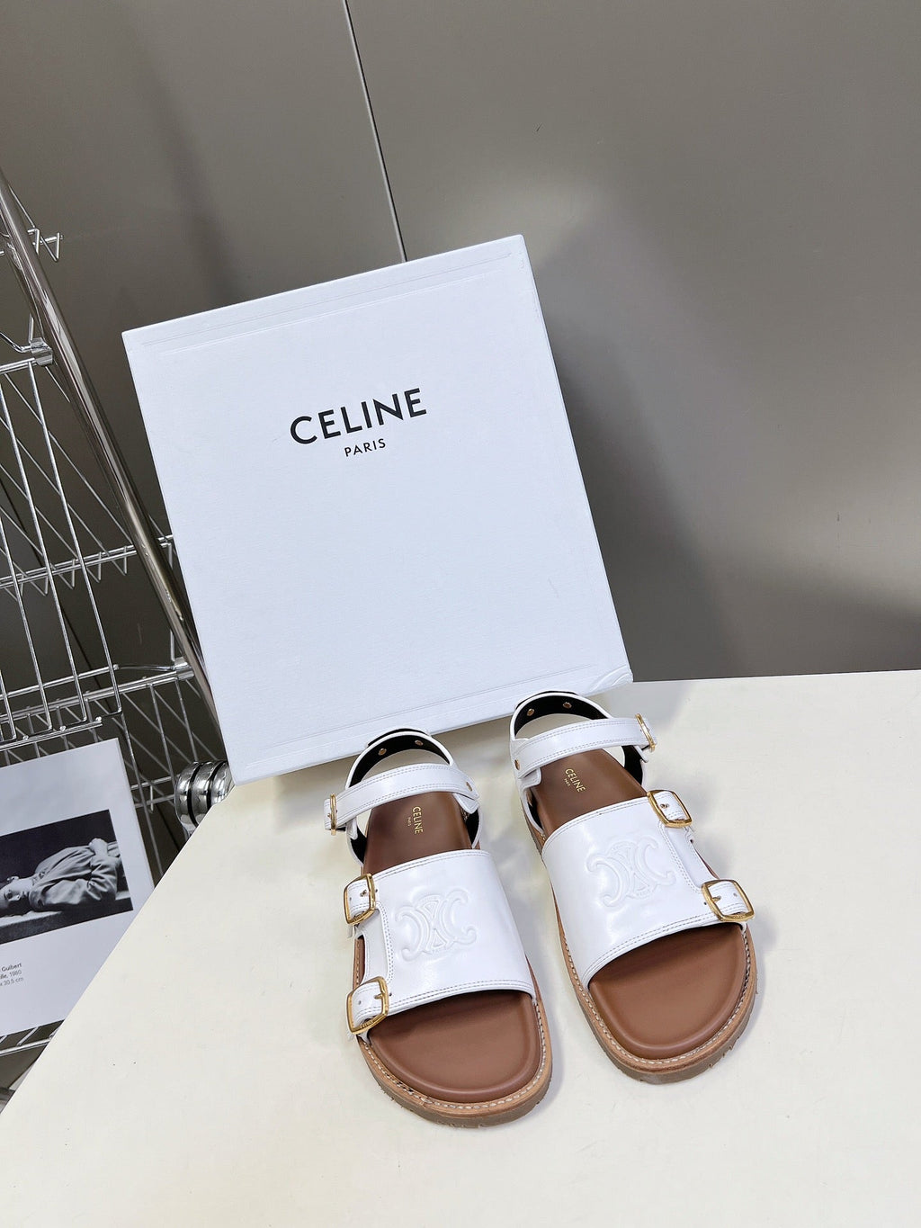 MINO SANDAL IN WHITE CALFSKIN