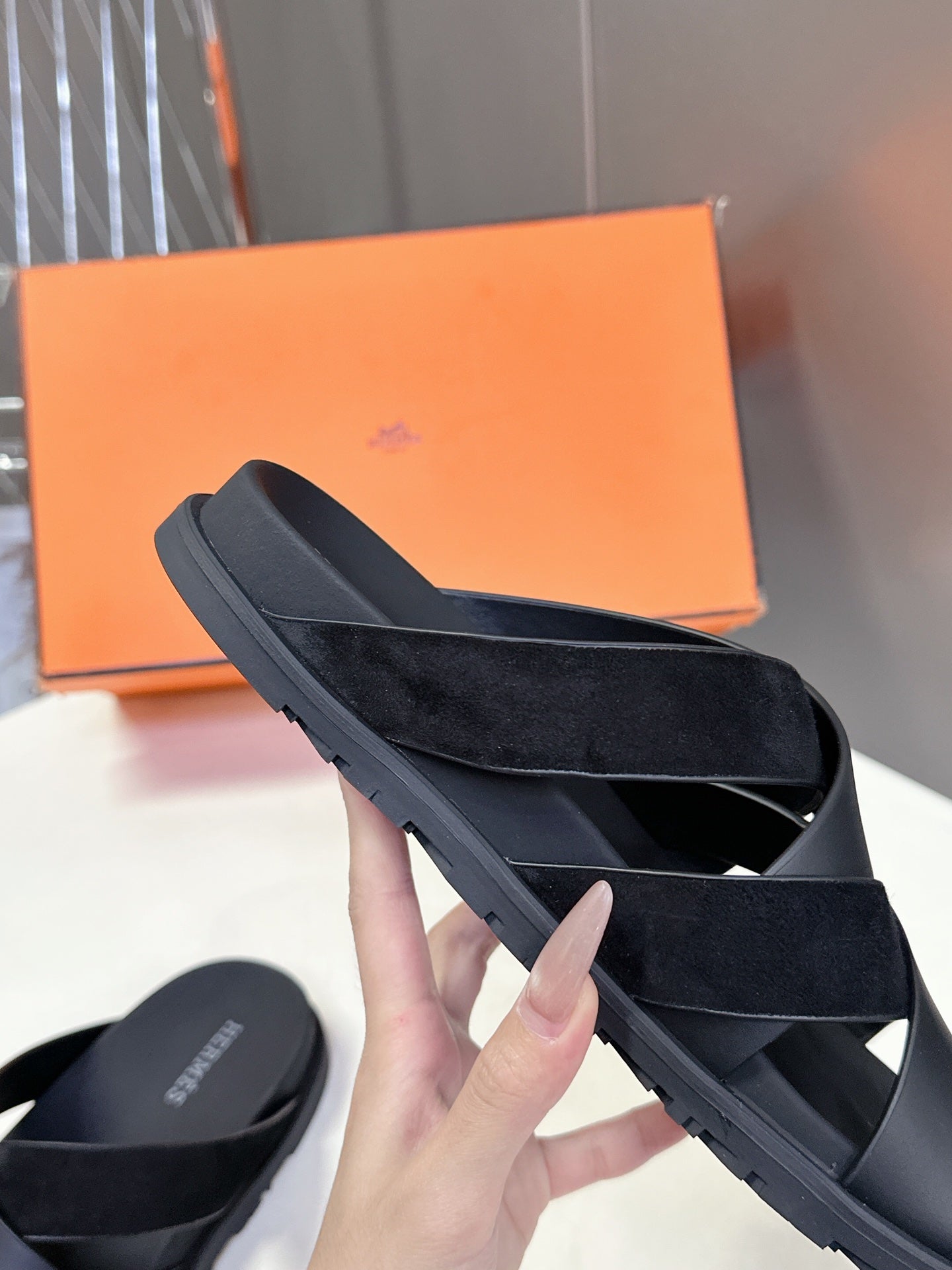 HM Kazimir Sandal Sheepskin and Suede 252676