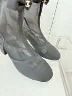 CC 25 Short Boot 55mm Black Mesh Fabric 411468