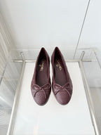 Chanel 2026 Ballet Flat Burgundy Quited Lambskin 697392
