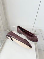 Chanel 2026 Ballet Flat Burgundy Quited Lambskin 697392