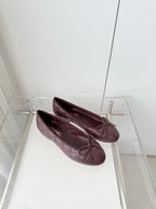 Chanel 2026 Ballet Flat Burgundy Quited Lambskin 697392