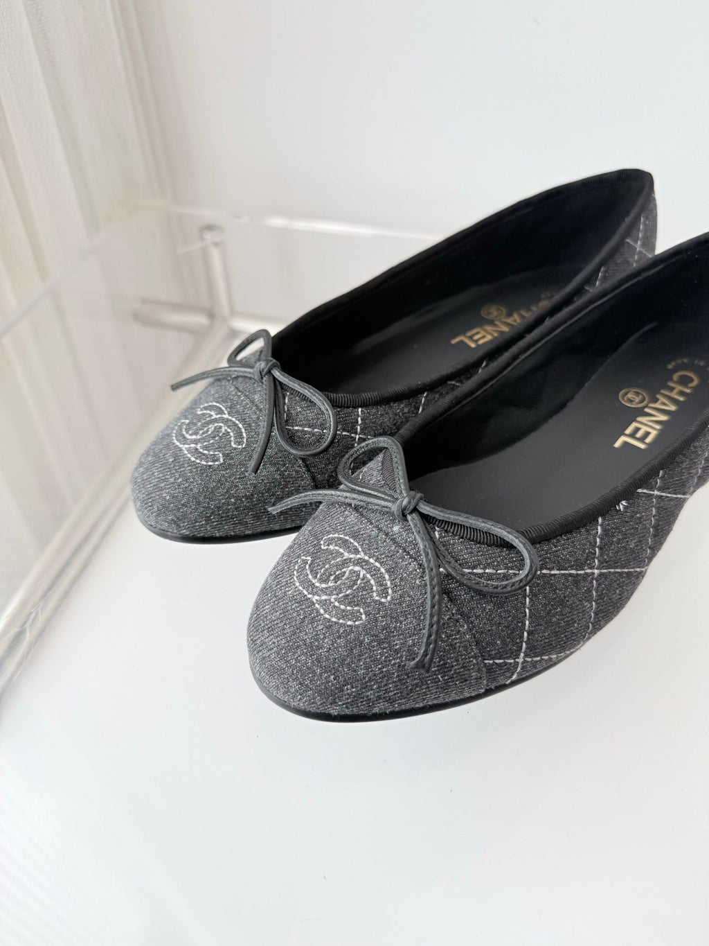 Chanel 2026 Ballet Flat Blue Denim 697394