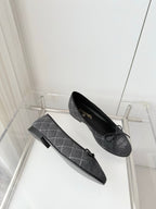 Chanel 2026 Ballet Flat Grey Denim 697395