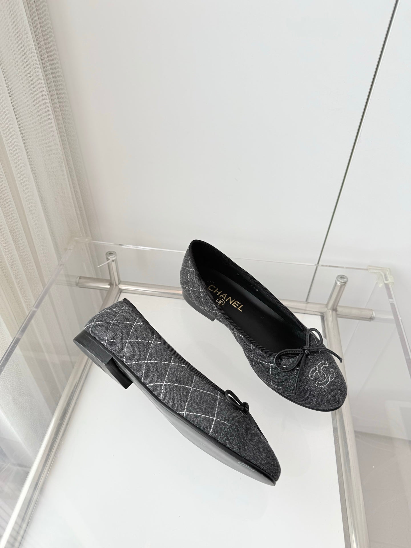 Chanel 2026 Ballet Flat Blue Denim 697394