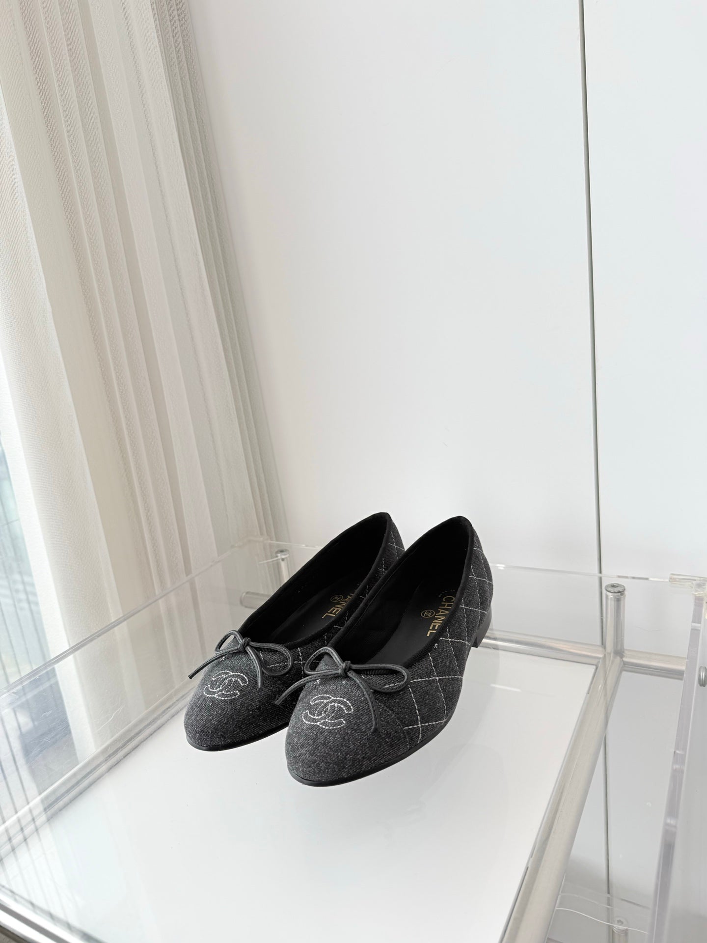Chanel 2026 Ballet Flat Blue Denim 697394