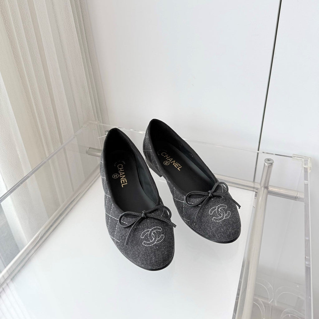 Chanel 2026 Ballet Flat Blue Denim 697394