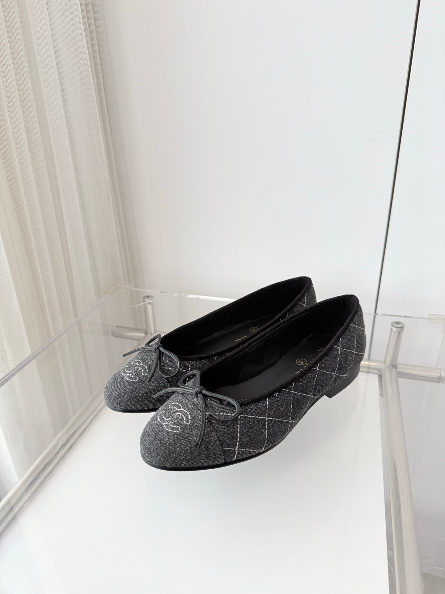 Chanel 2026 Ballet Flat Blue Denim 697394