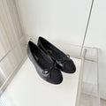 Chanel 2026 Ballet Flat Black Canvas Leather 697397