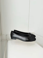 Chanel 2026 Ballet Flat Black Canvas Leather 697397