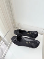 Chanel 2026 Ballet Flat Black Mesh Canvas 697398