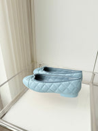 Chanel 2026 Ballet Flat Stale Blue Quited Lambskin 697406