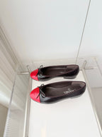 Chanel 2026 Ballet Flat Chocolate Red Lambskin 697409