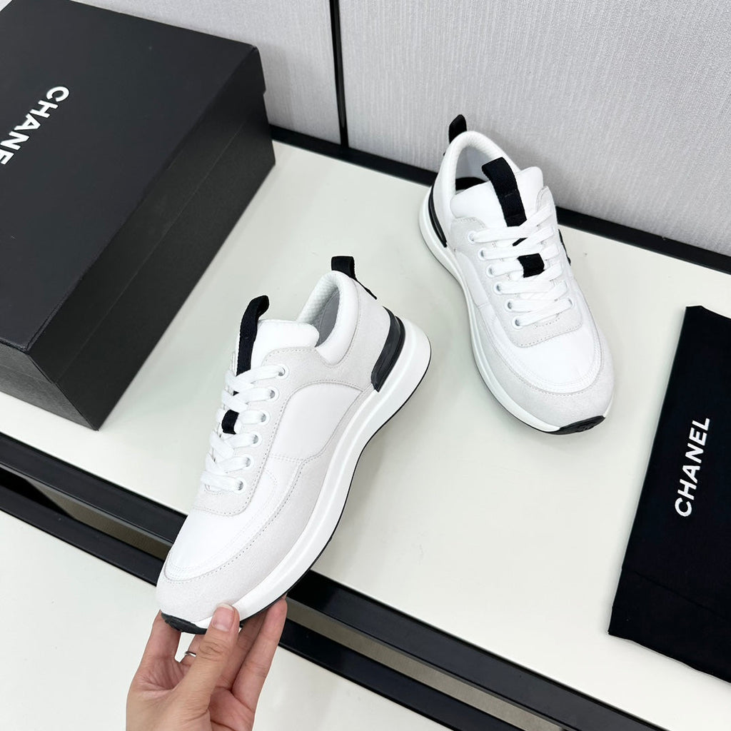 CC Sneaker Black White Cowhide Suede 789077