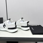 CC Sneaker Black White Cowhide Suede 789077