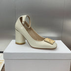 CD Miss Dior Pump 85mm Glossy White Cowhide