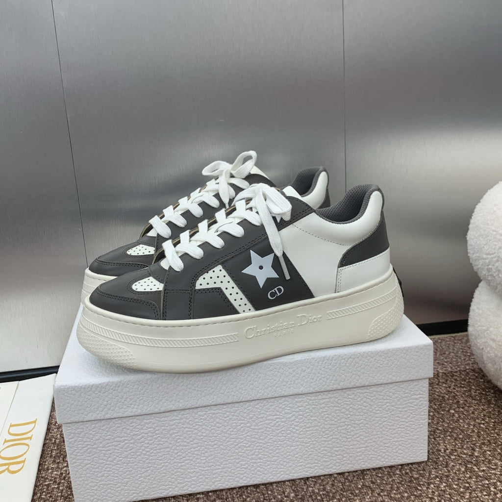CD Star Platform Sneaker 35mm Black Calfskin
