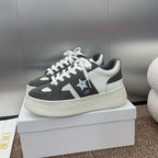 CD Star Platform Sneaker 35mm Black Calfskin