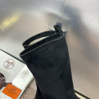 HM High Boots 75mm In Black Suede 975151