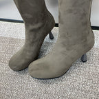 HM High Boots 75mm In Brown Umber Suede 975154
