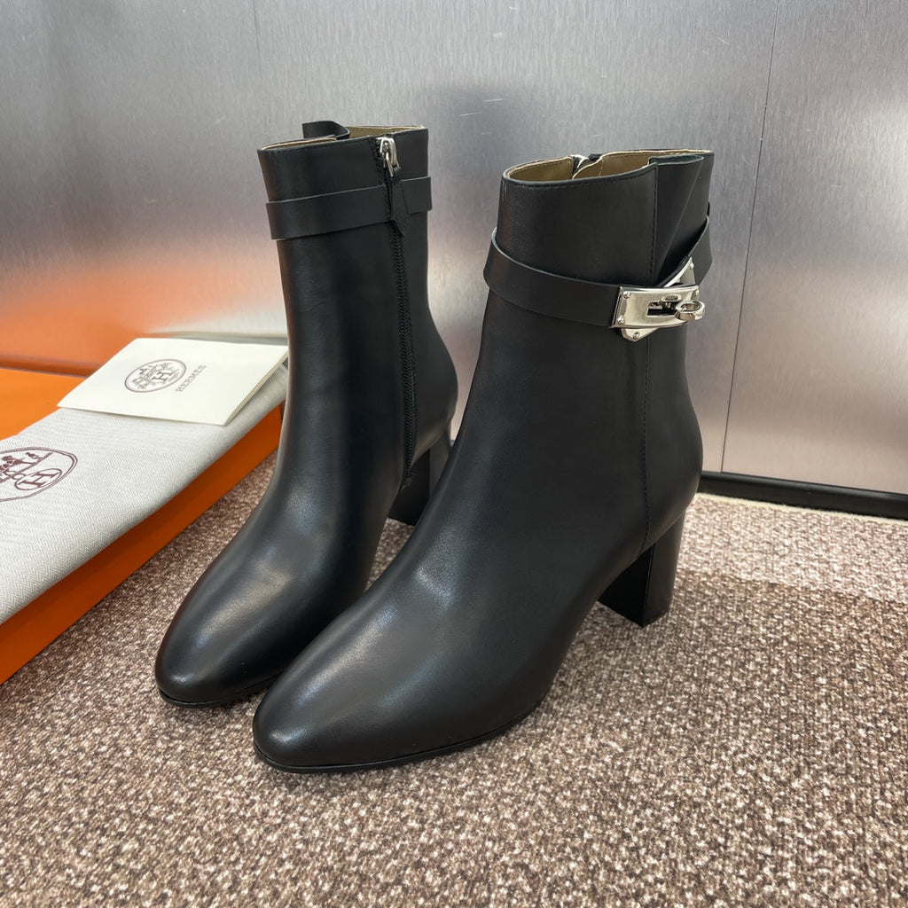 HM Saint Germain Ankle Boot 65mm In Black Calfskin  975168