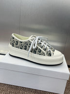 CD Walk'n Dior Denim D Jacquard Fabric Cowhide 551452