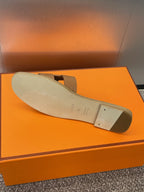 HM 25 Oran Sandal Gold Perforate Epsom Leather