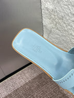 HM 25 Oran Sandal Cloud Blue Perforate Epsom Leather