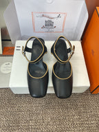 HM 25 Kleo Slingback 6cm Black Calfskin 372954
