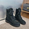 CELINE Ankle Boots Black Suede 433389