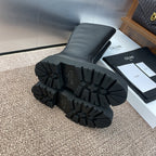 CELINE 25 high boots with locks black calfskin 433393