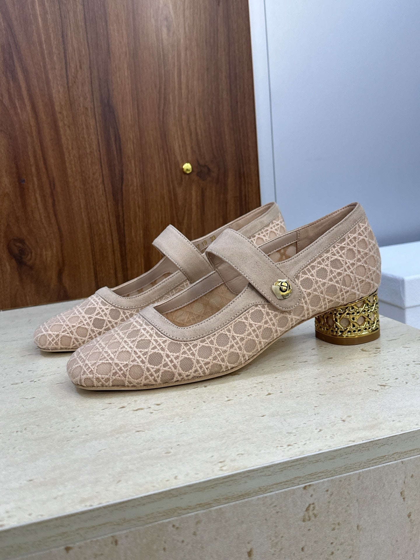 CD 26 Lolita High Heels 40 Sliver Mesh Gold 633051