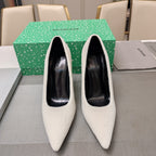HIGH HEEL PUMPS 90MM IN WHITE WOOL