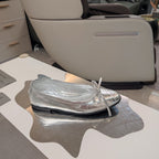 Balen 25 bow ballet flat silver sheepskin 184481