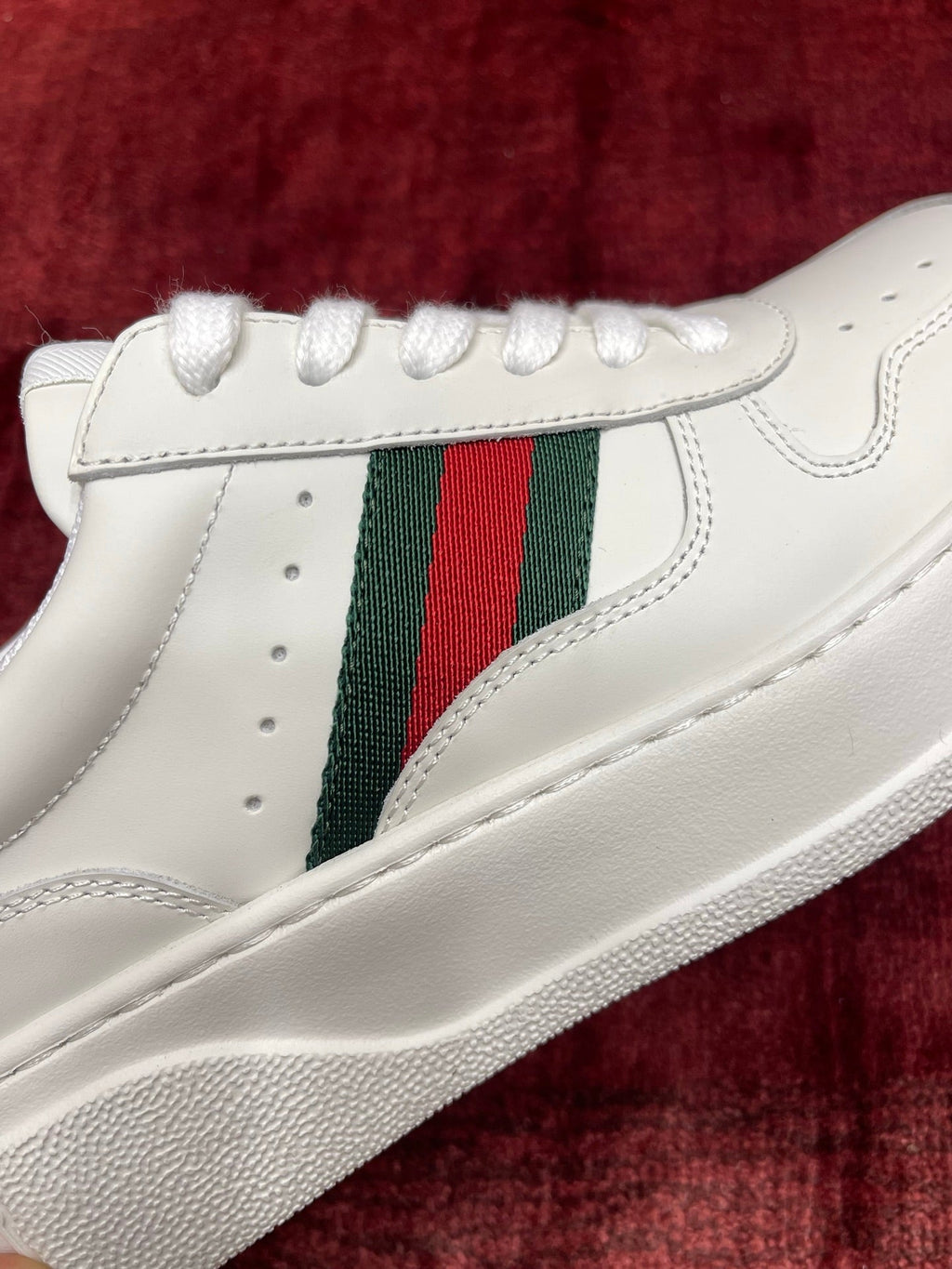 GG Chunky Trainers White Leather 543411